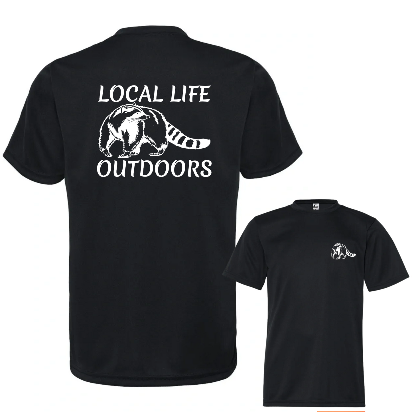 Local Life Outdoors Raccoon Print Classic Tee