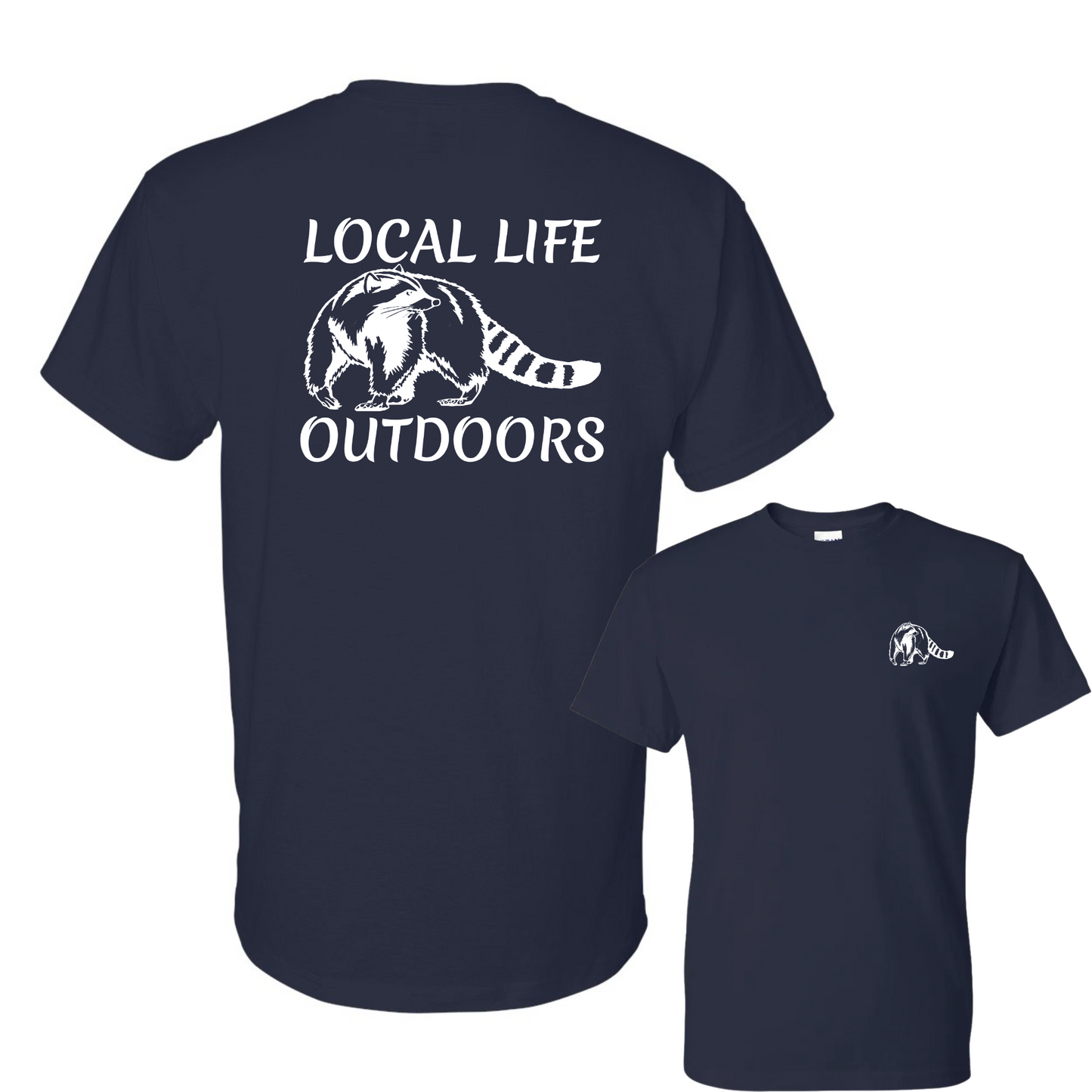 Local Life Outdoors Raccoon Print Classic Tee
