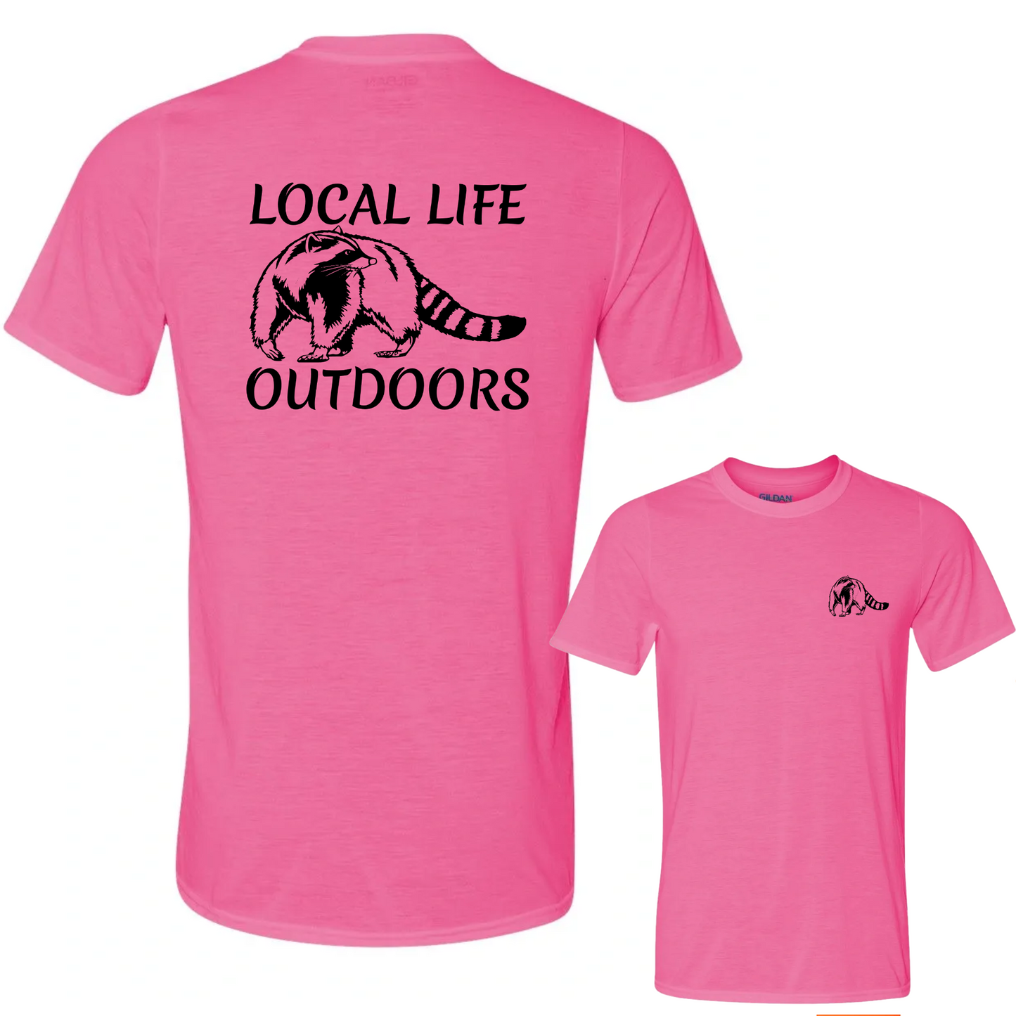 Local Life Outdoors Raccoon Print Classic Tee