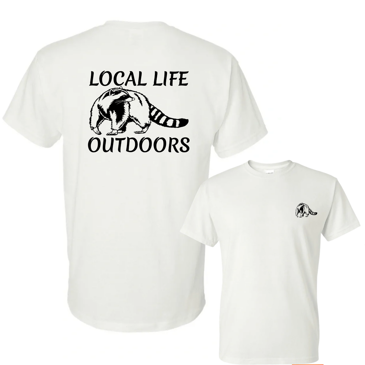 Local Life Outdoors Raccoon Print Classic Tee
