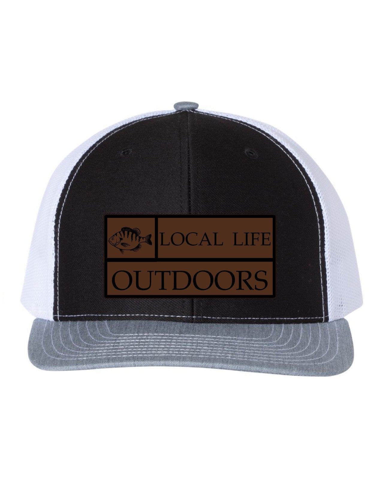 Local Life Outdoors Banner Print Leather Patch Richardson 112 Hat
