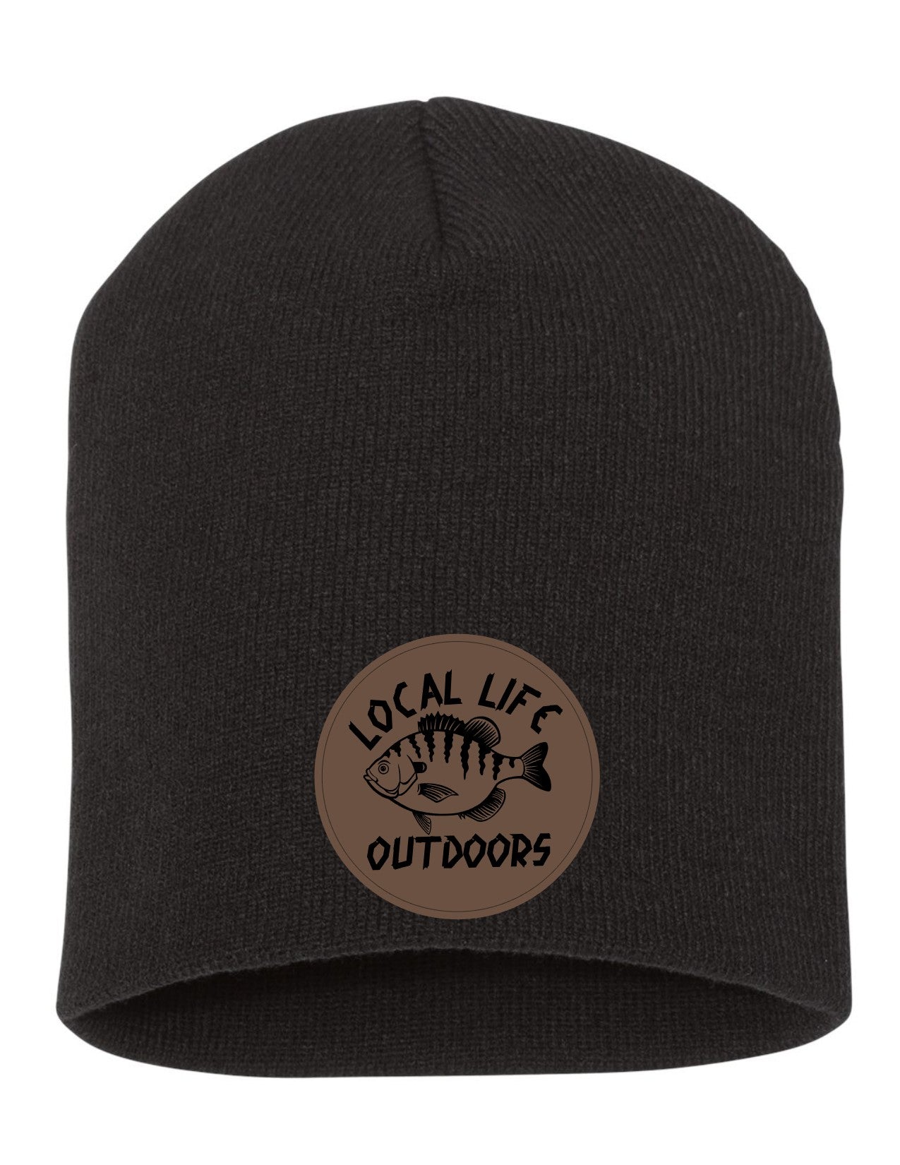 Local Life Outdoors Leather Patch Beanie