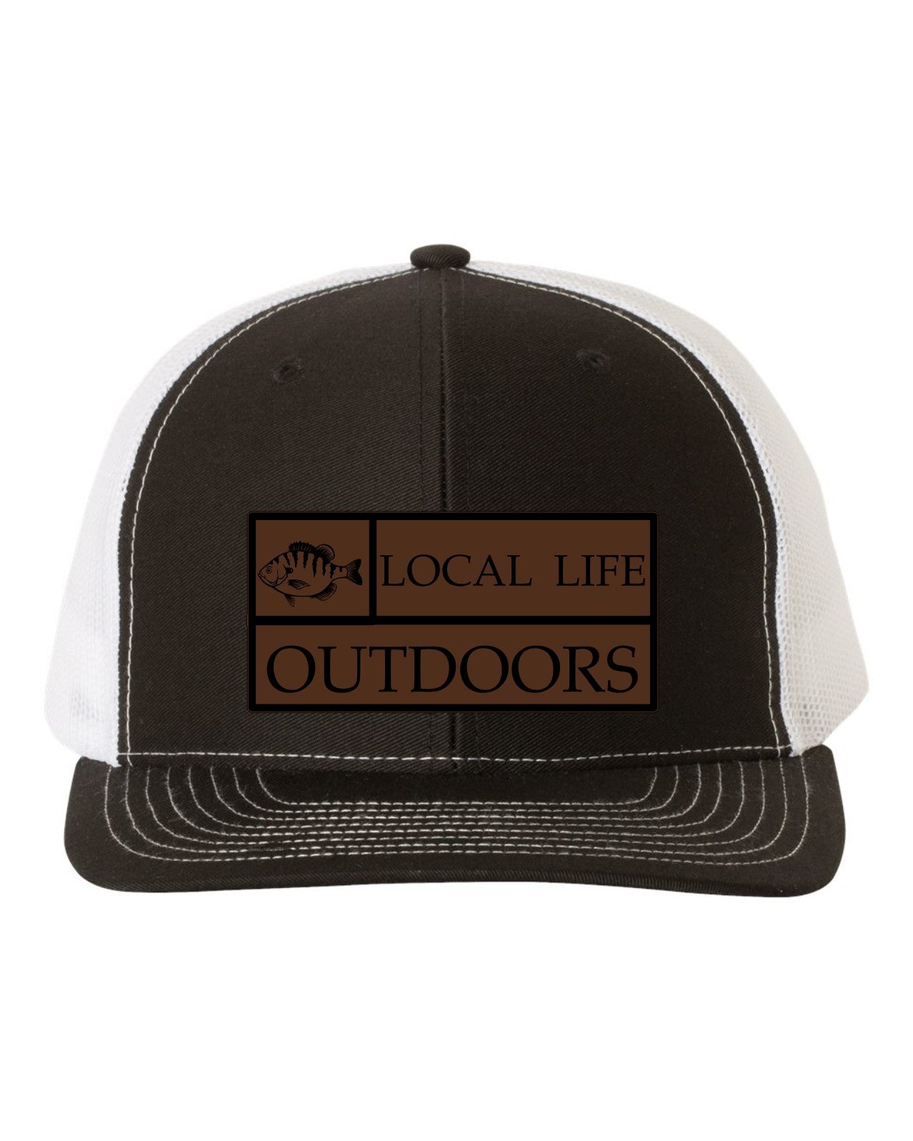 Local Life Outdoors Banner Print Leather Patch Richardson 112 Hat