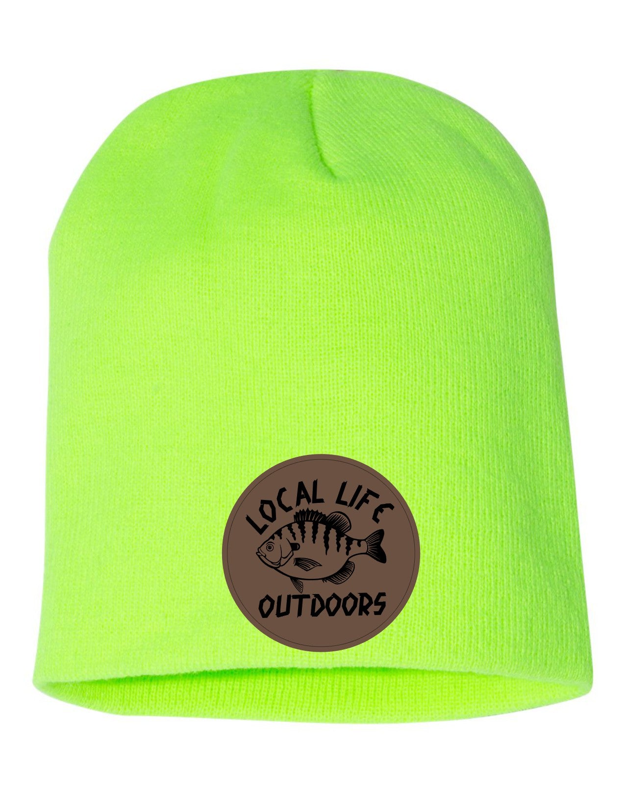 Local Life Outdoors Leather Patch Beanie