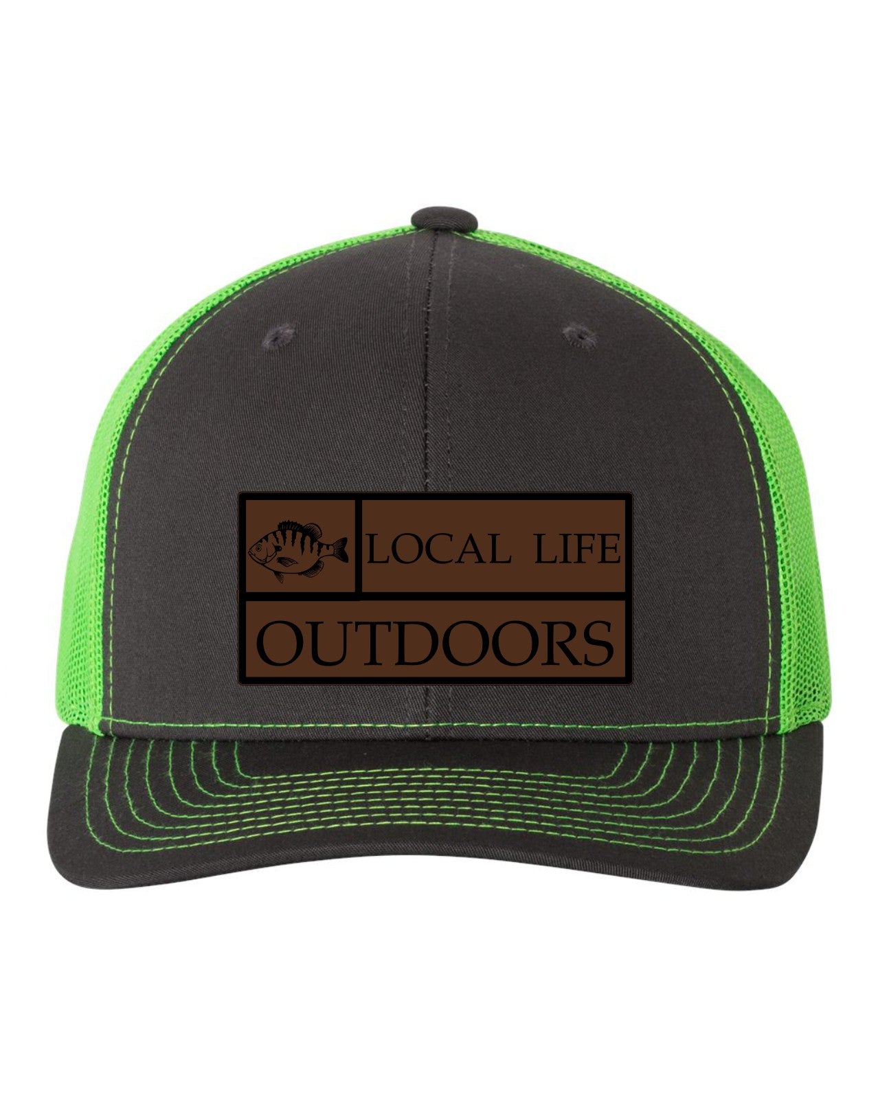 Local Life Outdoors Banner Print Leather Patch Richardson 112 Hat