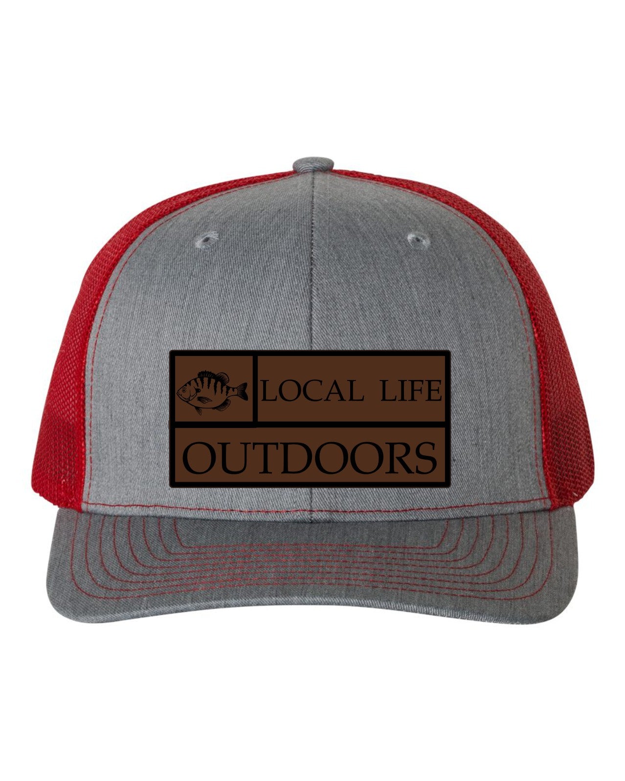 Local Life Outdoors Banner Print Leather Patch Richardson 112 Hat