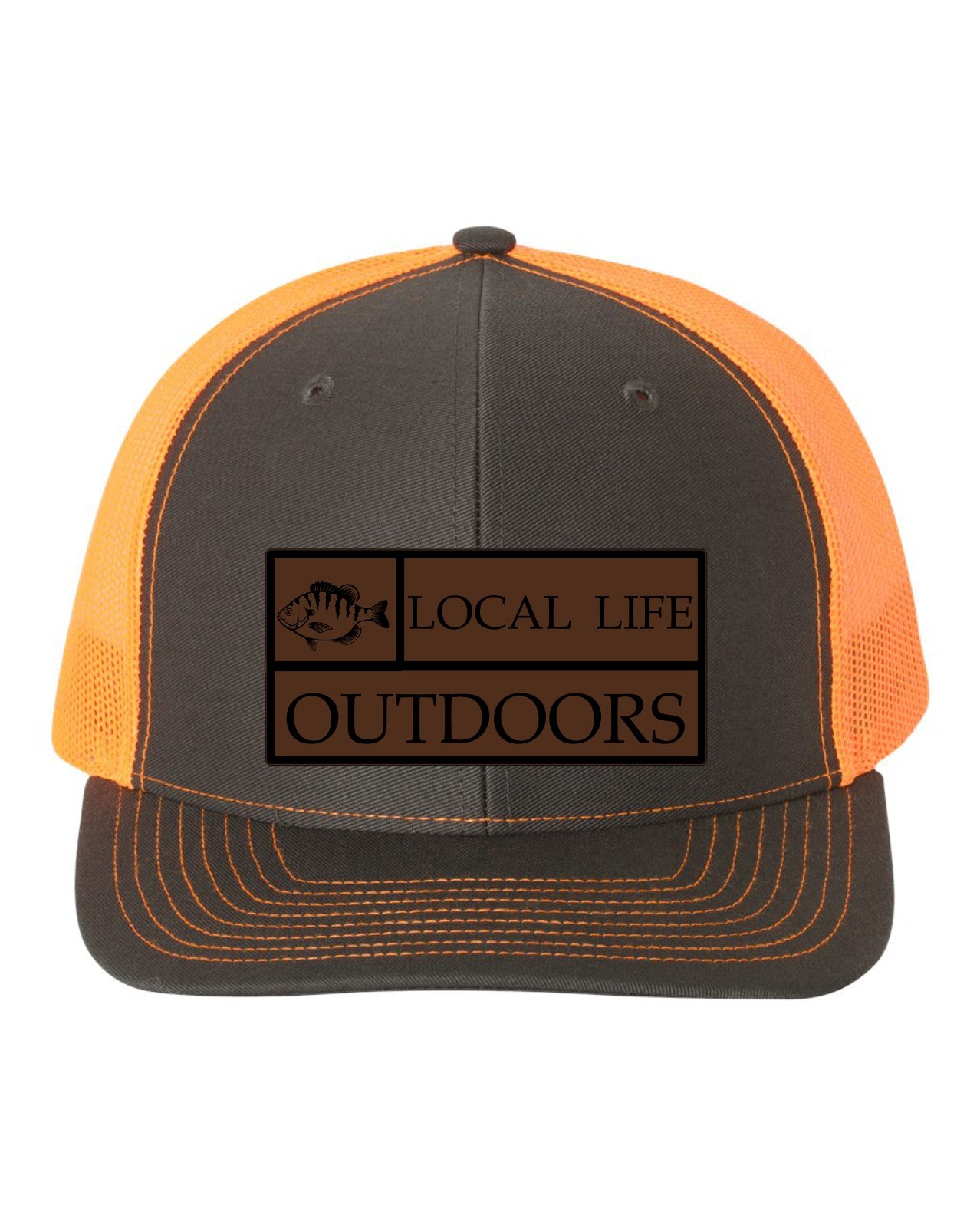 Local Life Outdoors Banner Print Leather Patch Richardson 112 Hat