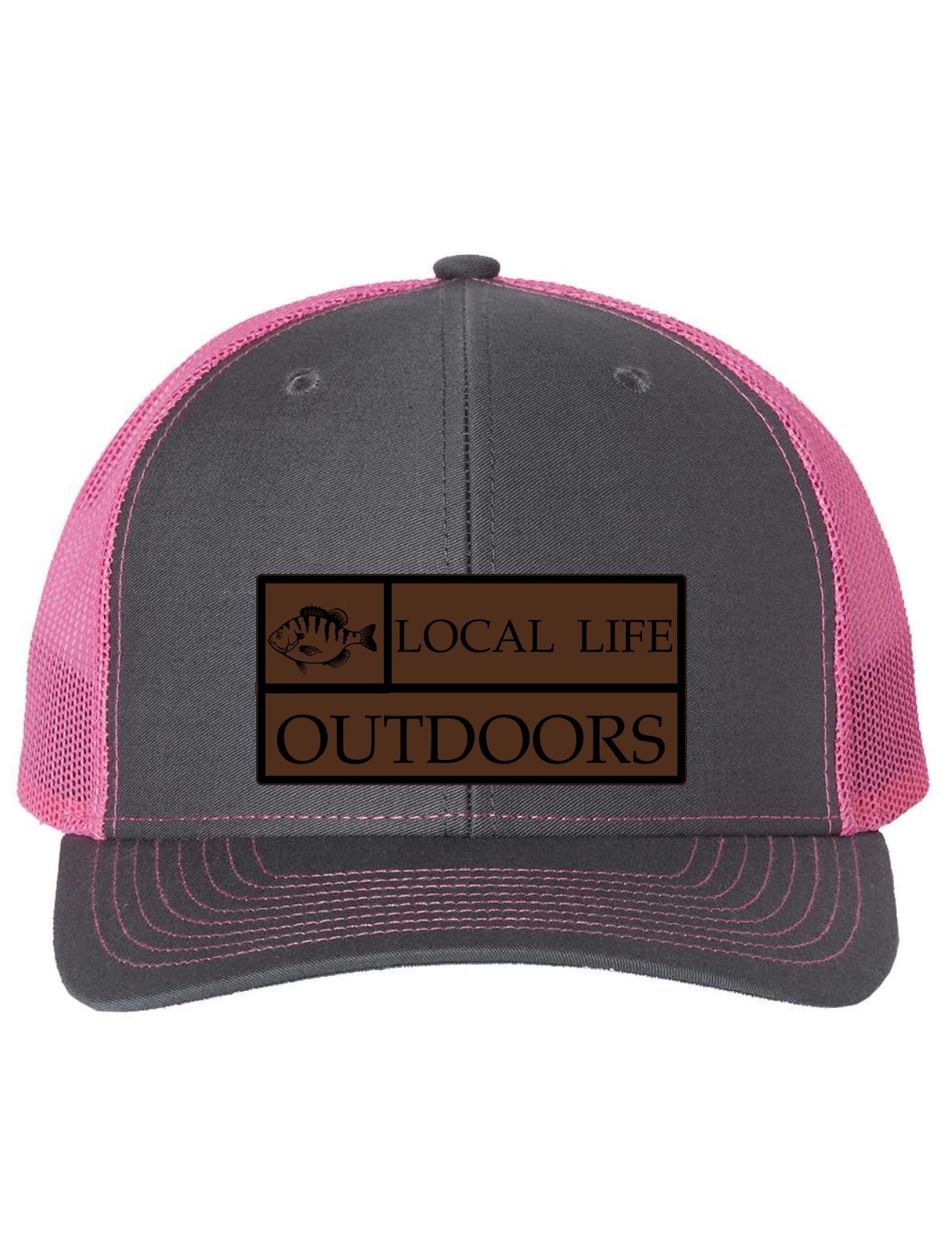 Local Life Outdoors Banner Print Leather Patch Richardson 112 Hat