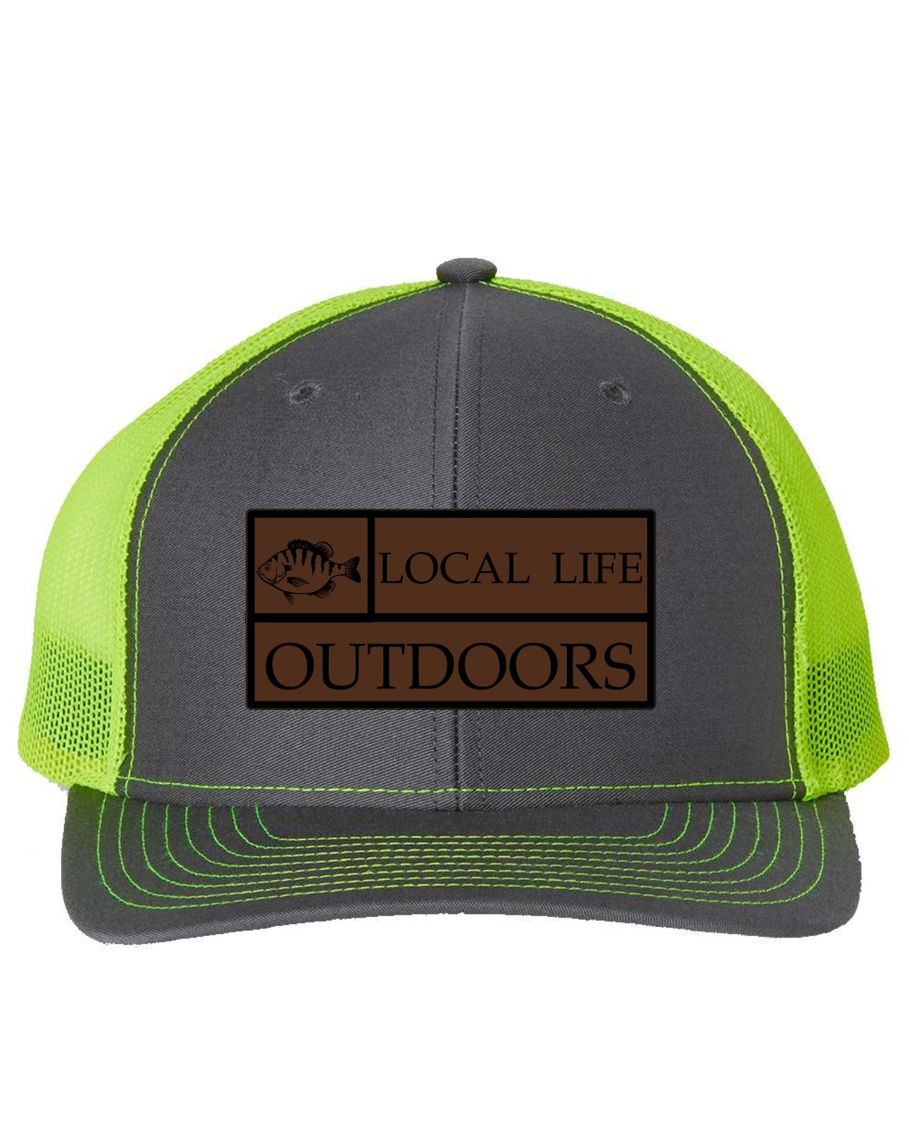 Local Life Outdoors Banner Print Leather Patch Richardson 112 Hat