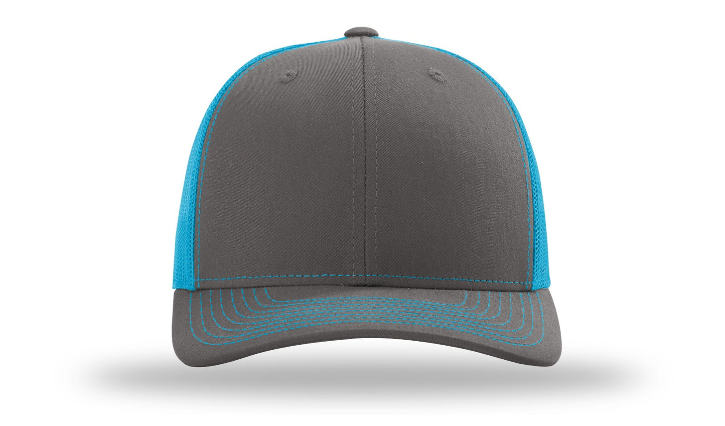 LLO  Full Color Fish Leather Patch Richardson 112 Trucker Hat