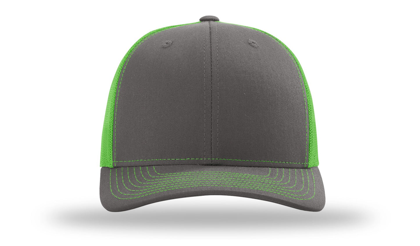 LLO  Full Color Fish Leather Patch Richardson 112 Trucker Hat