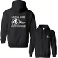Local Life Outdoors Raccoon Print Hoodie