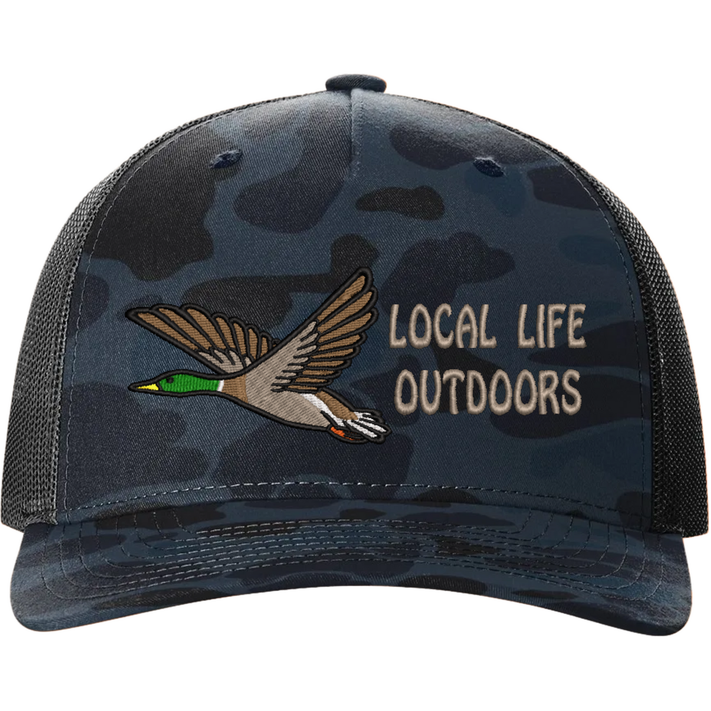 LLO Duck Camo Richardson 112 Trucker Hat