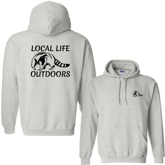 Local Life Outdoors Raccoon Print Hoodie