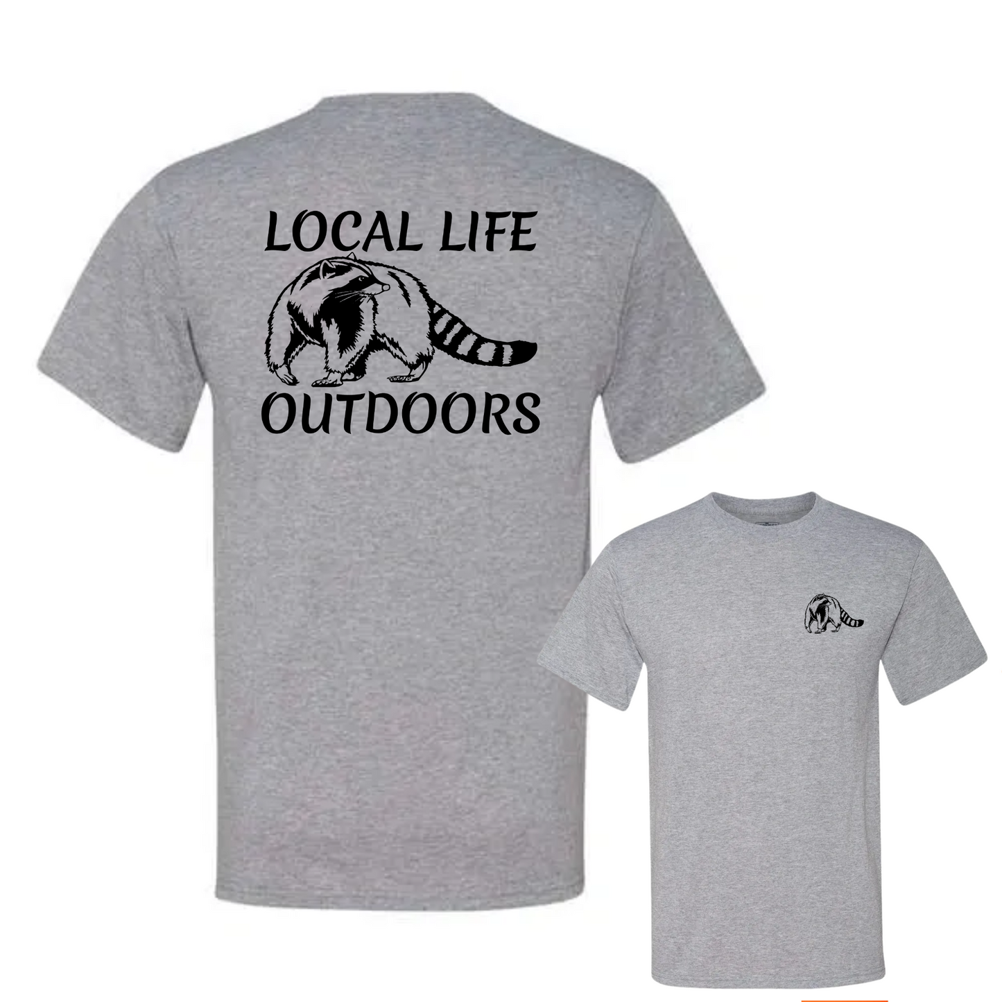 Local Life Outdoors Raccoon Print Classic Tee
