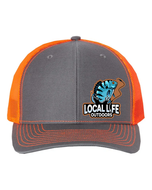 LLO  Full Color Fish Leather Patch Richardson 112 Trucker Hat