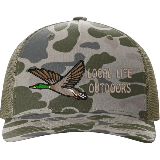 LLO Duck Camo Richardson 112 Trucker Hat