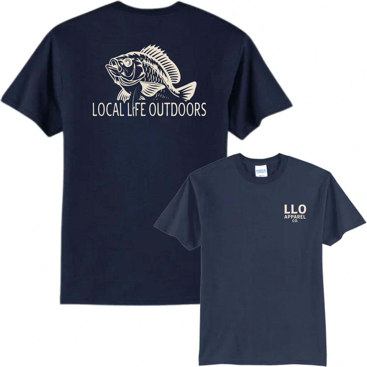 Local Life Outdoors  Fish Logo Classic Tee