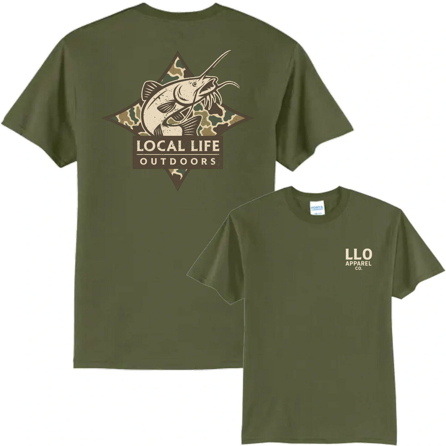 Local Life Outdoors Catfish Logo Classic Tee