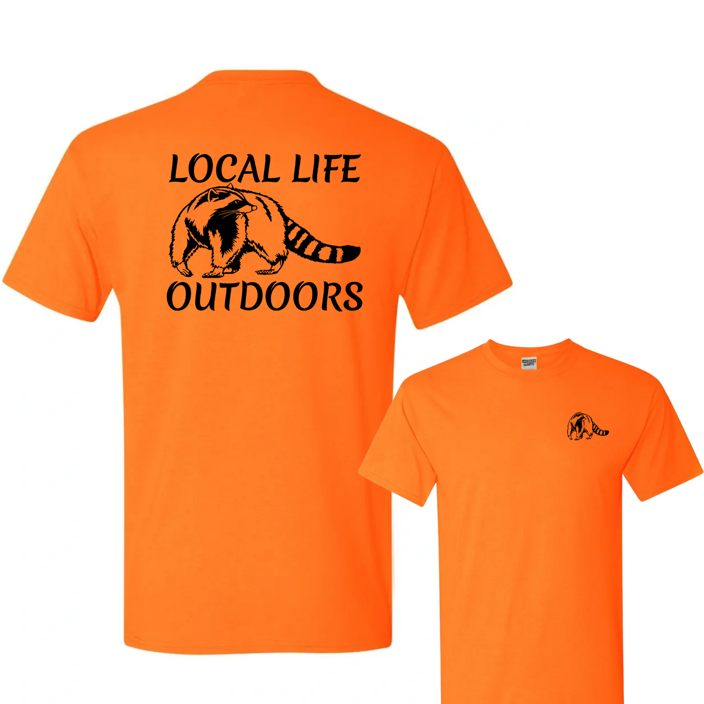 Local Life Outdoors Raccoon Print Classic Tee
