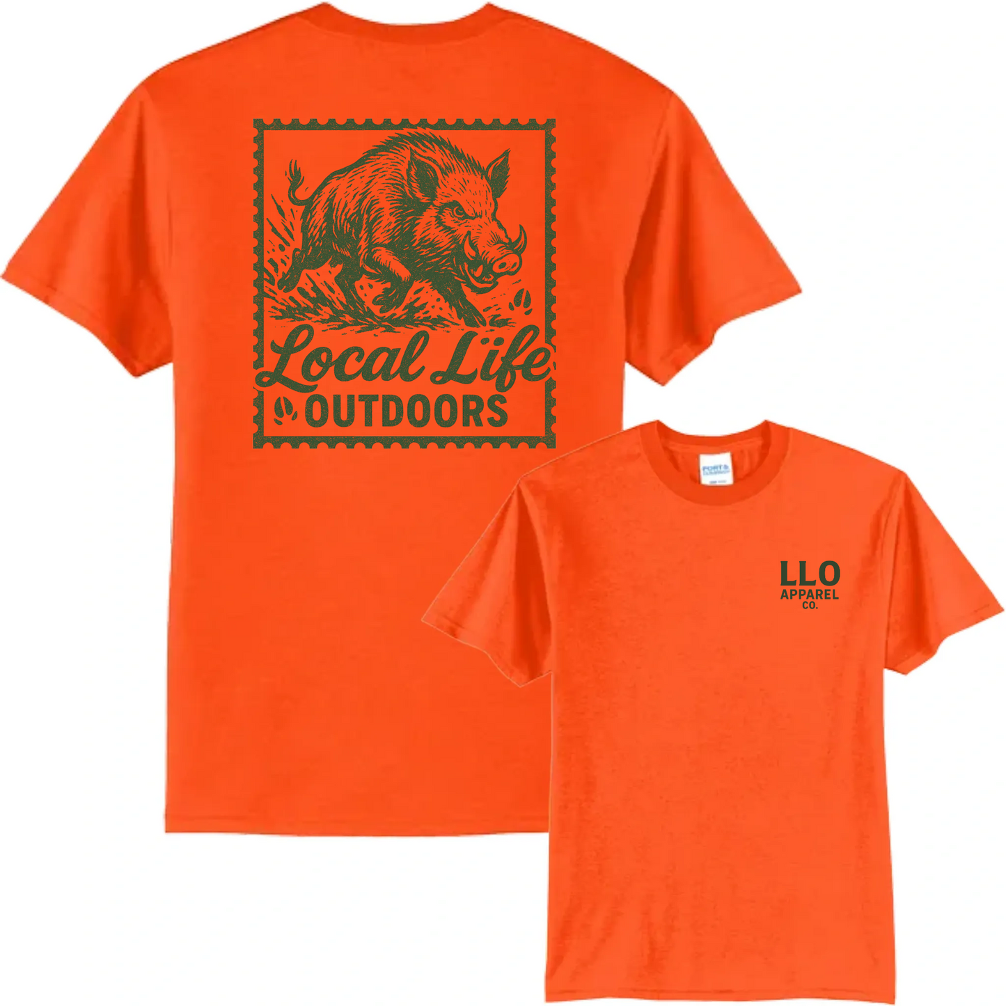 Local Life Outdoors Hog Stamp Logo Classic Tee