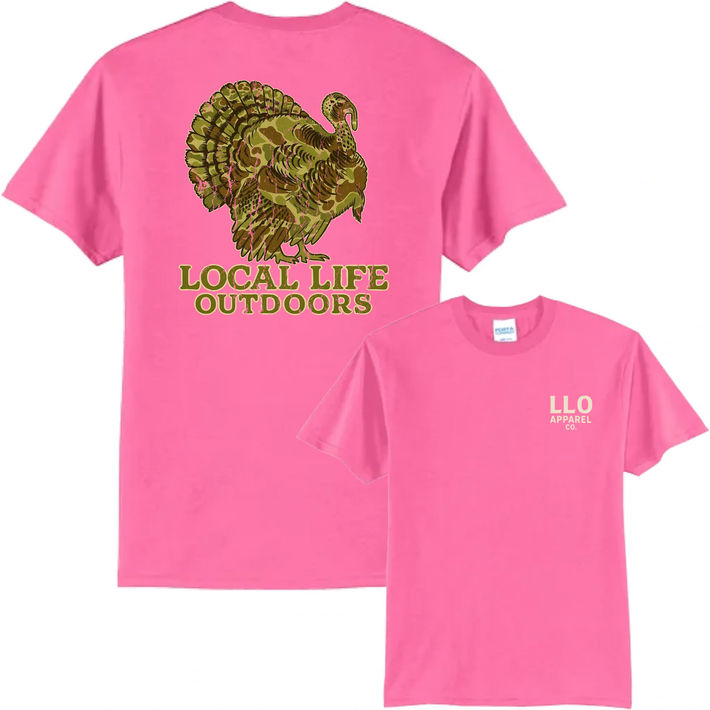 Local Life Outdoors Camo Turkey Logo Classic Tee