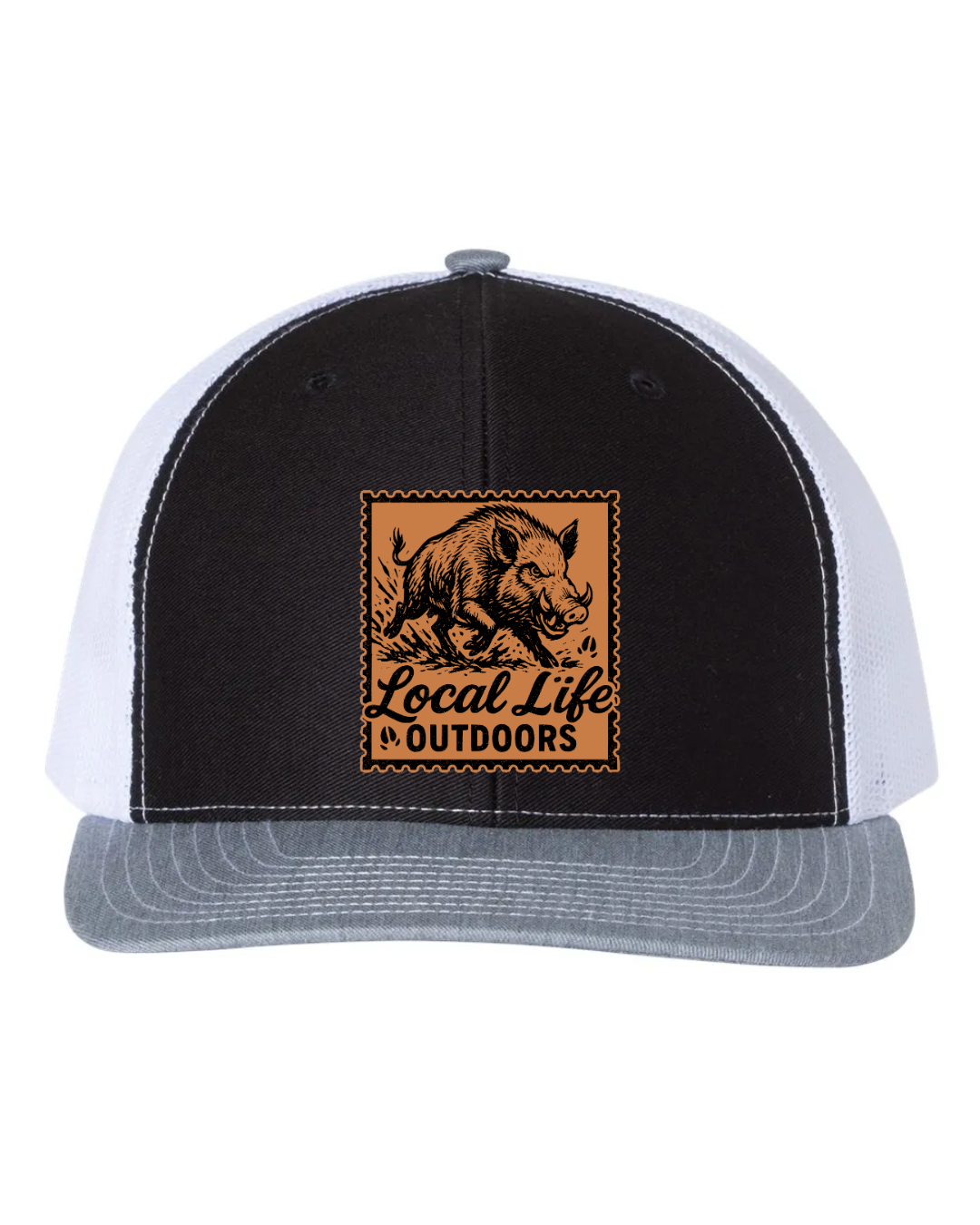LLO  Hog Logo Leather Patch Hat