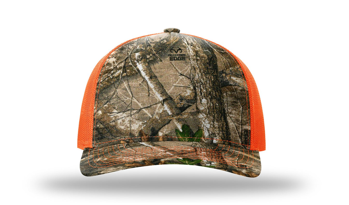 LLO  Full Color Fish Leather Patch Richardson 112 Trucker Hat