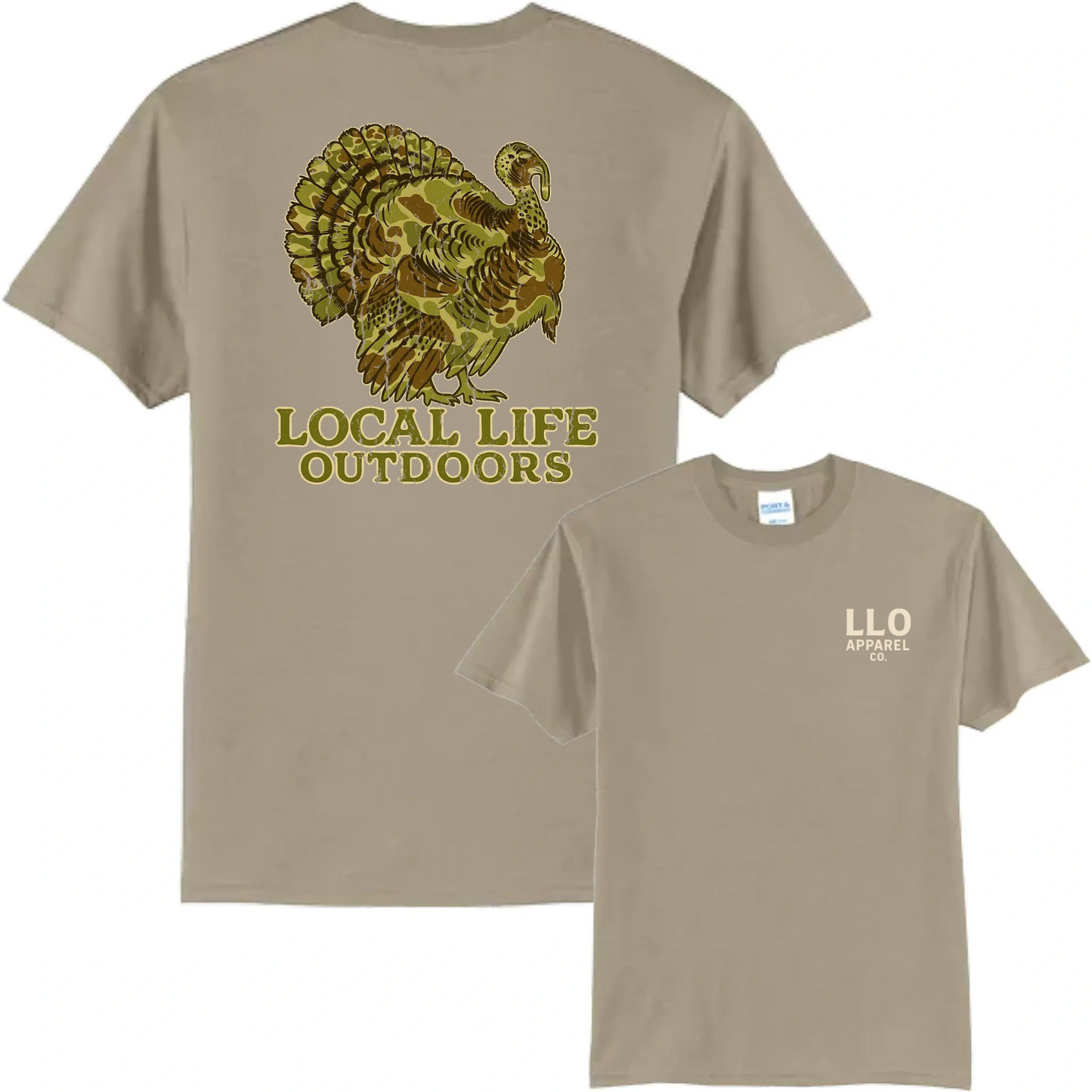 Local Life Outdoors Camo Turkey Logo Classic Tee