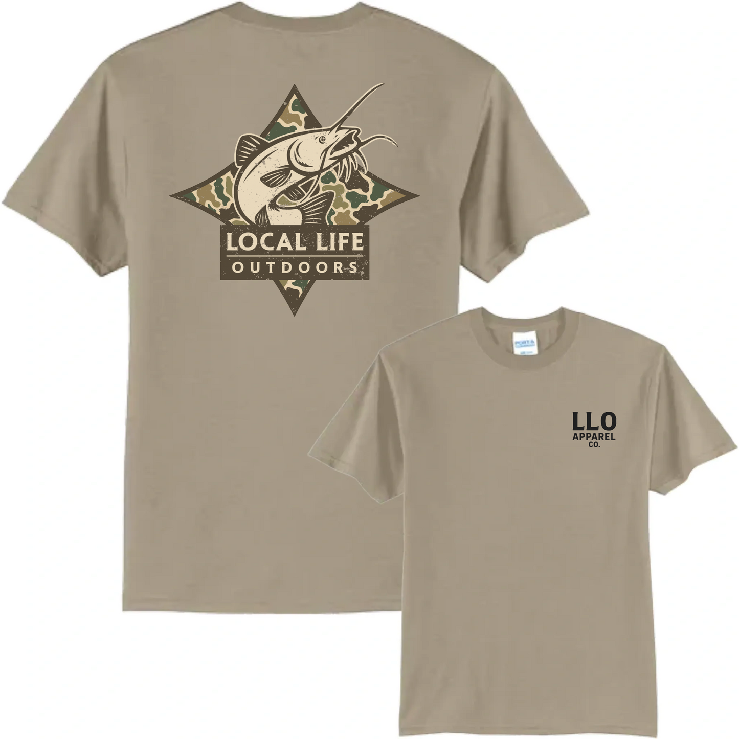 Local Life Outdoors Catfish Logo Classic Tee