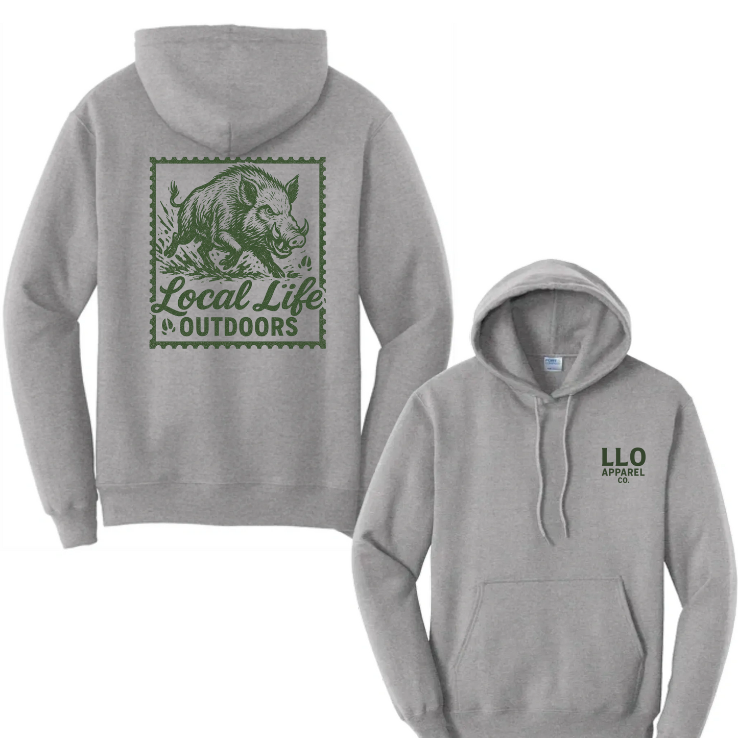 Local Life Outdoors Hog Stamp Logo Classic Tee