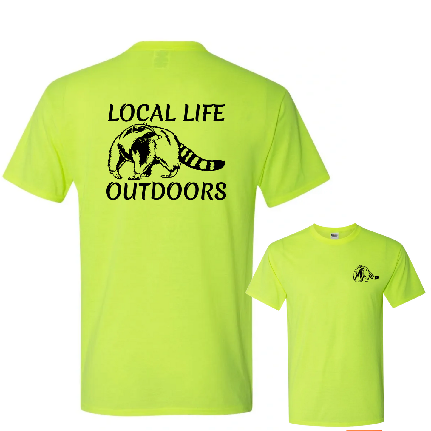 Local Life Outdoors Raccoon Print Classic Tee