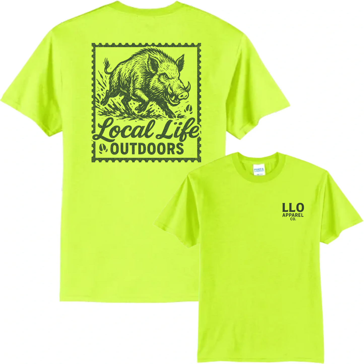 Local Life Outdoors Hog Stamp Logo Classic Tee