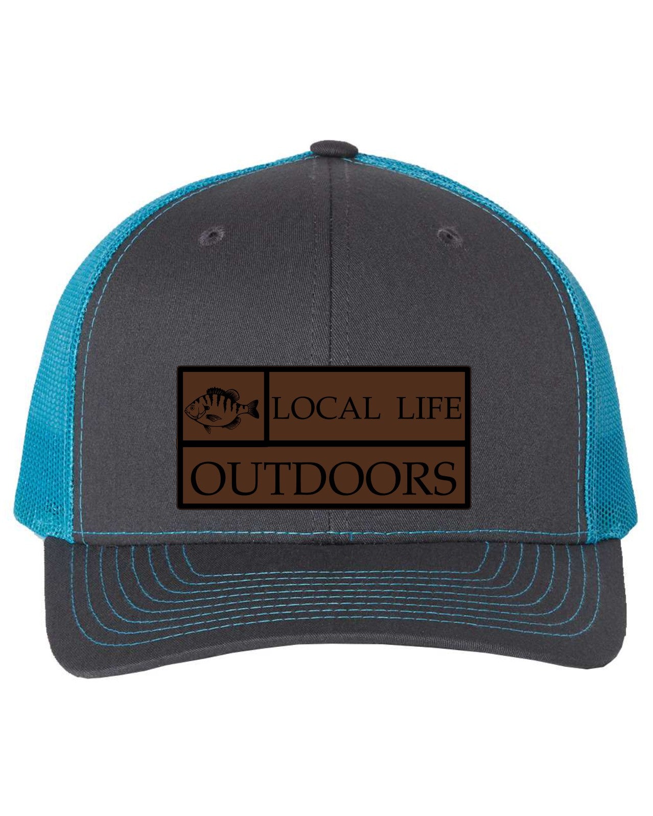 Local Life Outdoors Banner Print Leather Patch Richardson 112 Hat