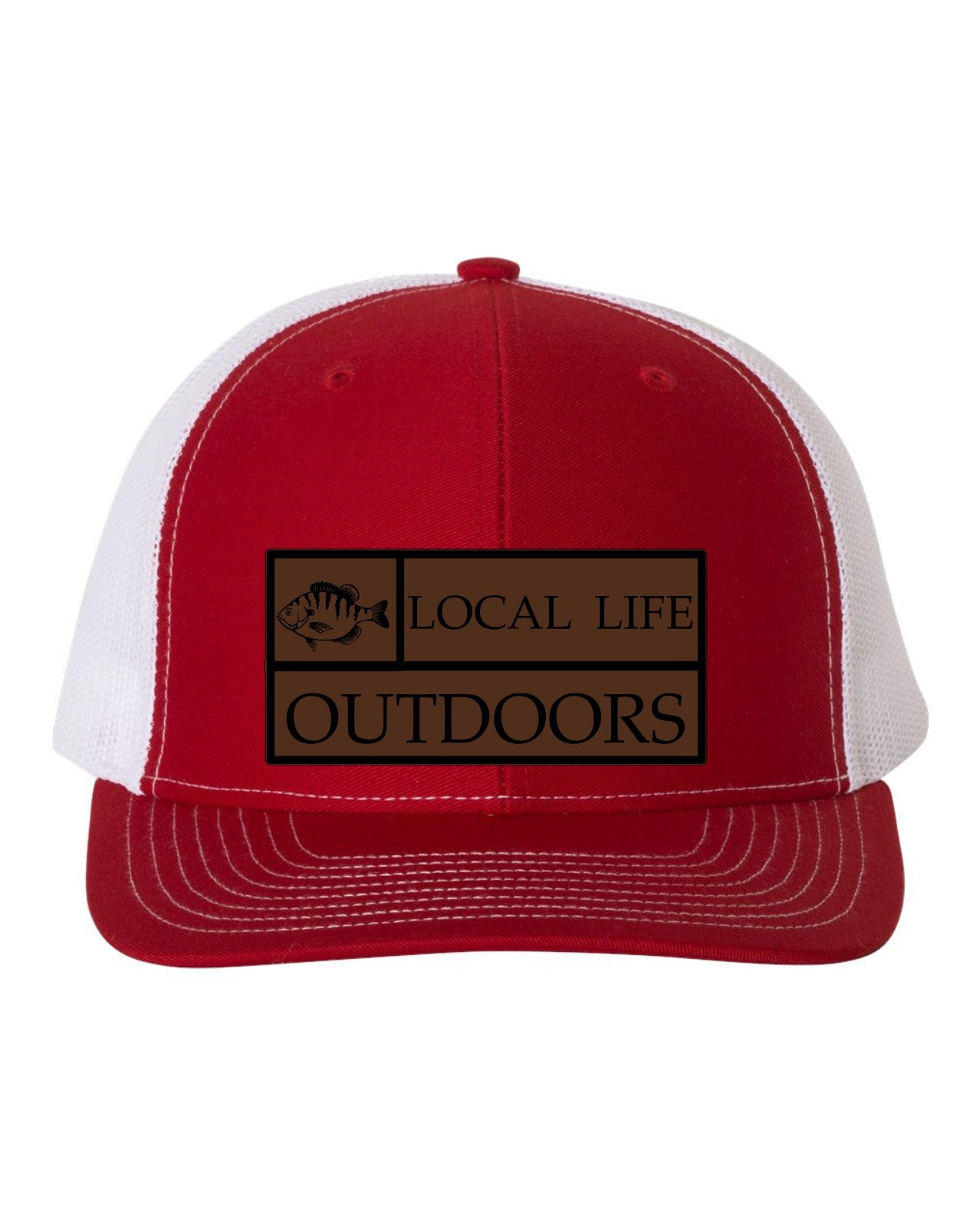 Local Life Outdoors Banner Print Leather Patch Richardson 112 Hat