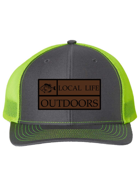 Local Life Outdoors Banner Print Leather Patch Richardson 112 Hat